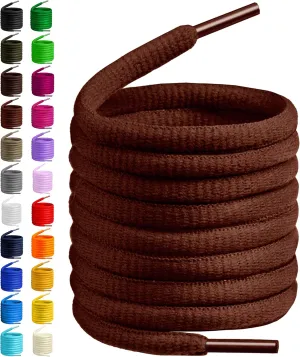 BIRCH's Oval Shoelaces 27 Colors Half Round 1/4" Shoe Laces 4 Different Lengths