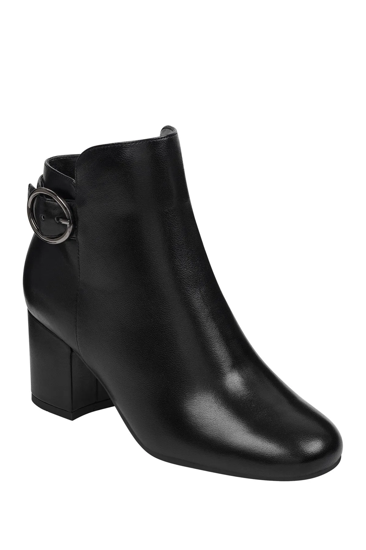 Brandy Black Leather Easy Spirit Ankle Boot