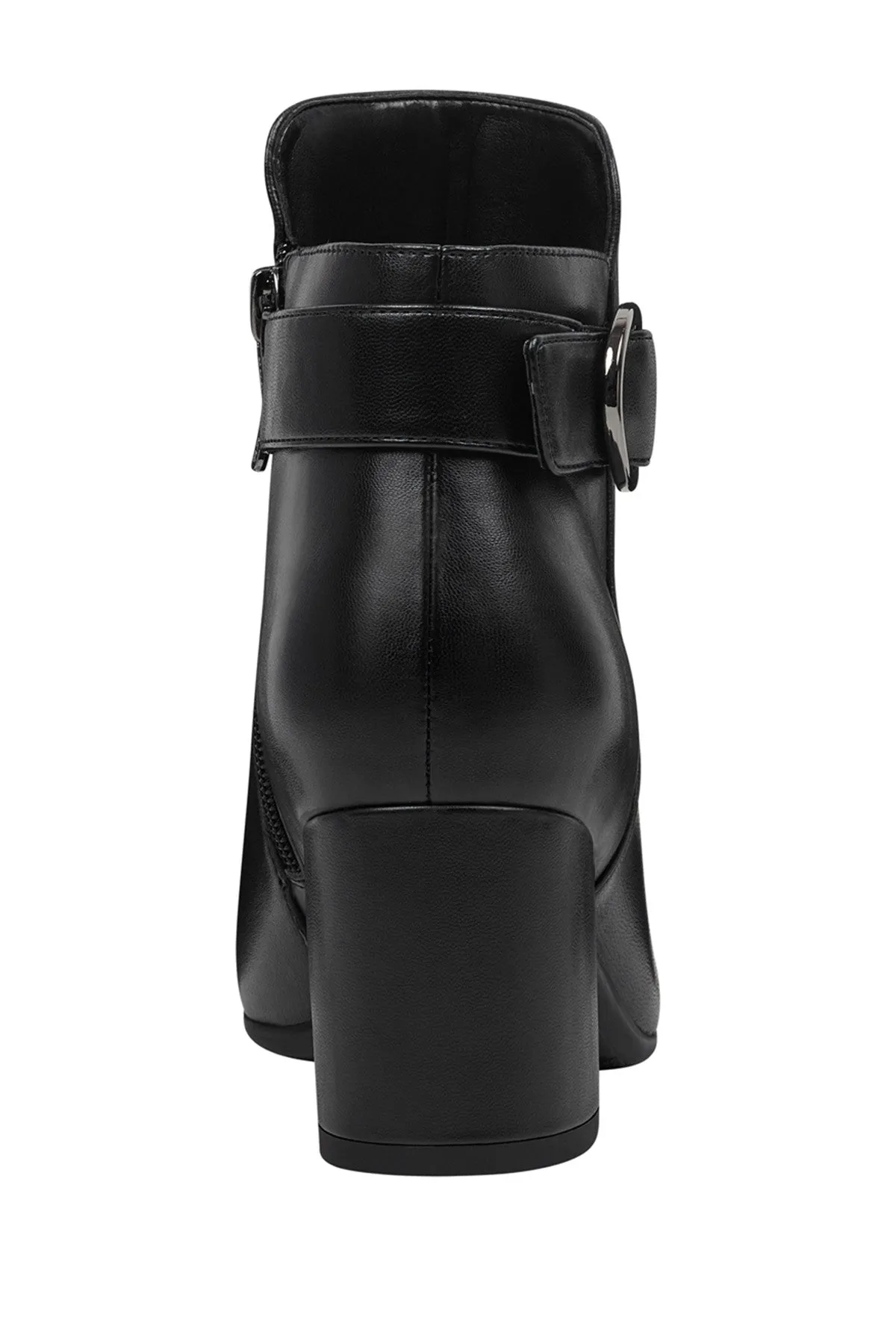 Brandy Black Leather Easy Spirit Ankle Boot