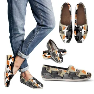 Cat Collage Casual Canvas Slip on Shoes Women's Flats