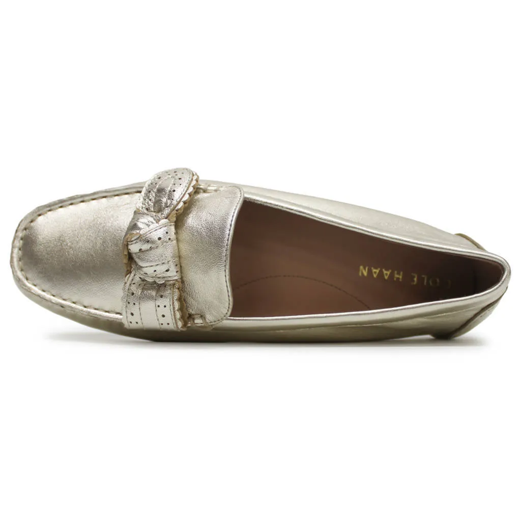 Cole Haan Bellport Bow Driver Leather Women's Loafers Shoes