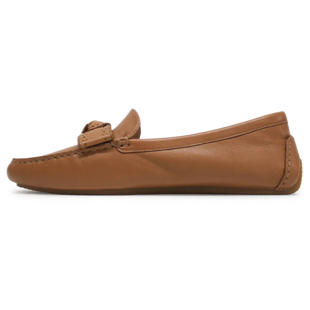 Cole Haan Bellport Bow Driver Leather Women's Loafers Shoes