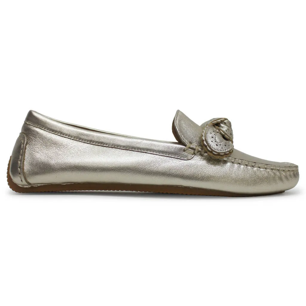 Cole Haan Bellport Bow Driver Leather Women's Loafers Shoes