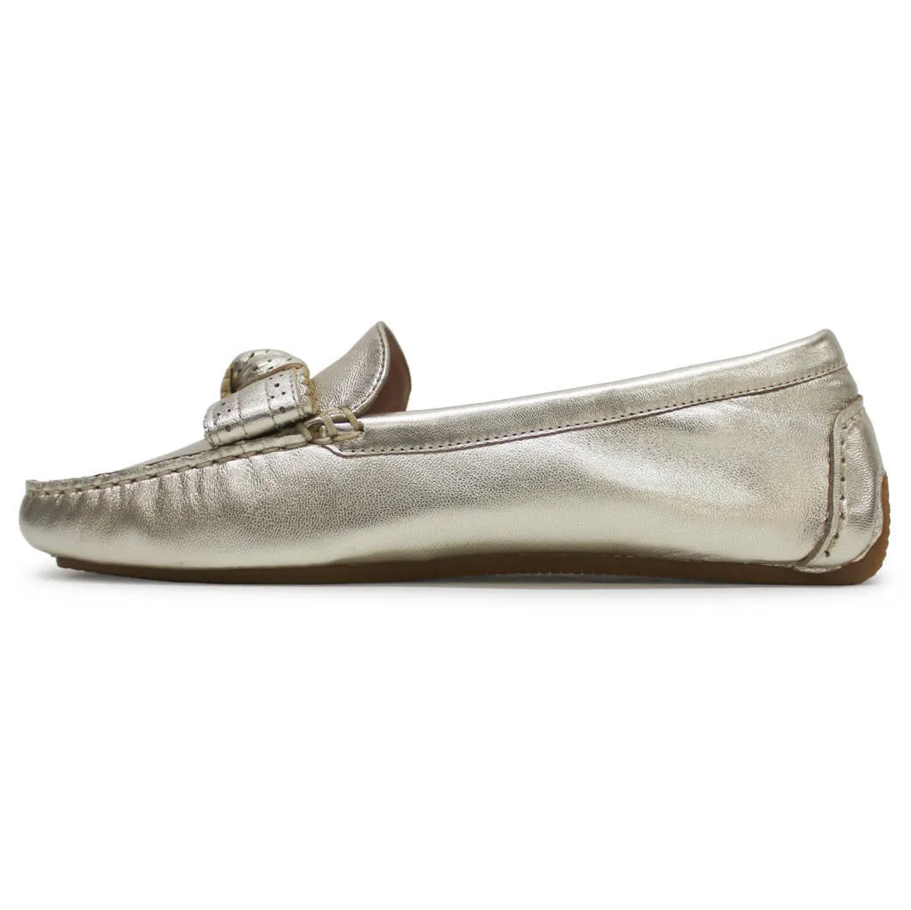 Cole Haan Bellport Bow Driver Leather Women's Loafers Shoes