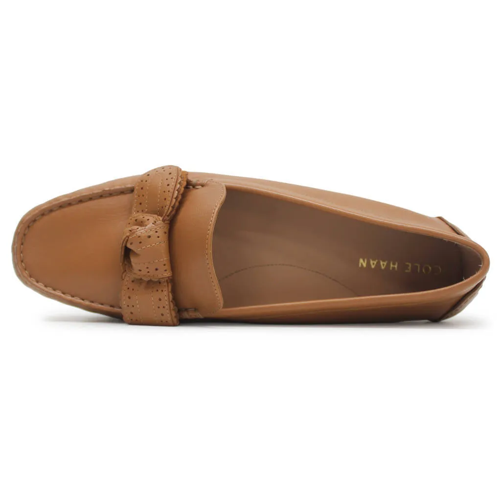 Cole Haan Bellport Bow Driver Leather Women's Loafers Shoes