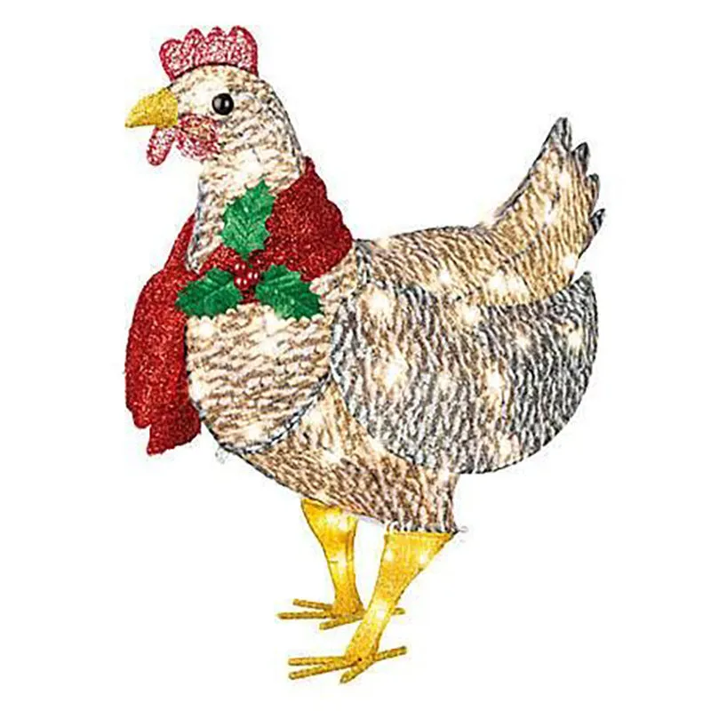 Decorated Chicken Lantern with Scarf