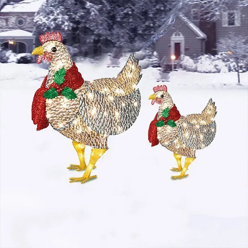 Decorated Chicken Lantern with Scarf