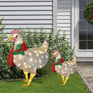 Decorated Chicken Lantern with Scarf