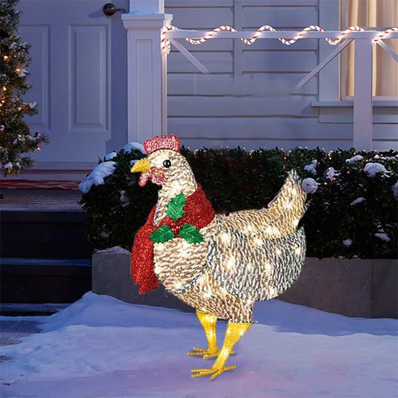 Decorated Chicken Lantern with Scarf