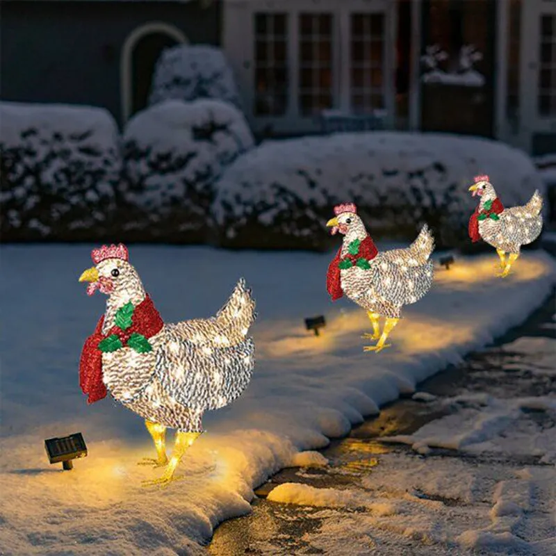 Decorated Chicken Lantern with Scarf