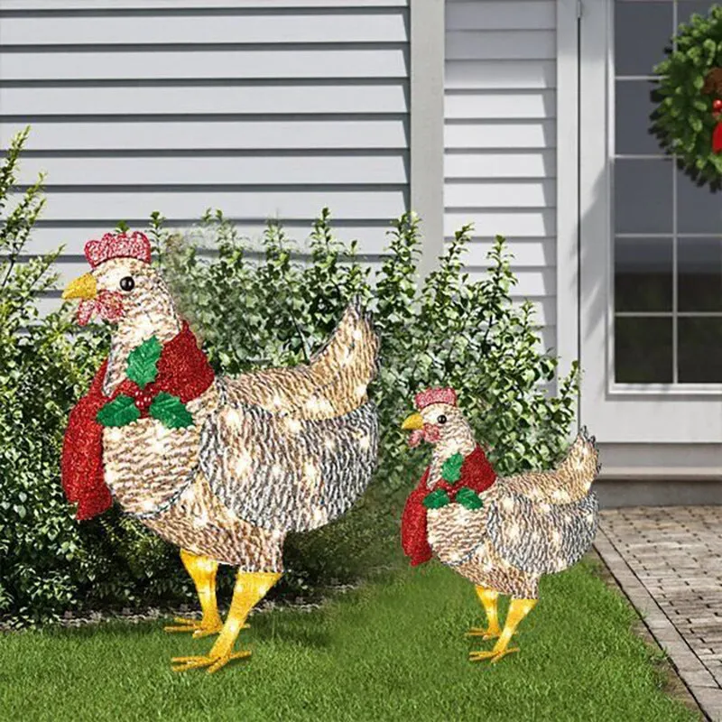 Decorated Chicken Lantern with Scarf