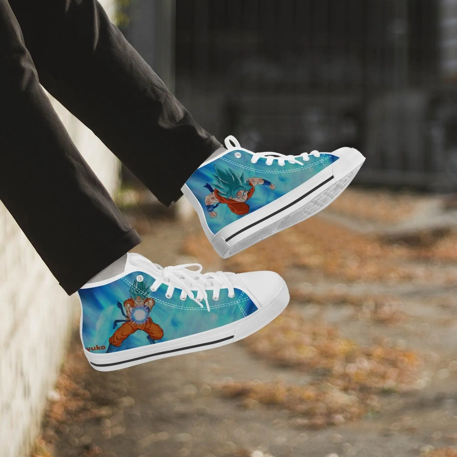 Dragon Ball Z Super Saiyan Blue Goku A-Star Mid Anime Shoes