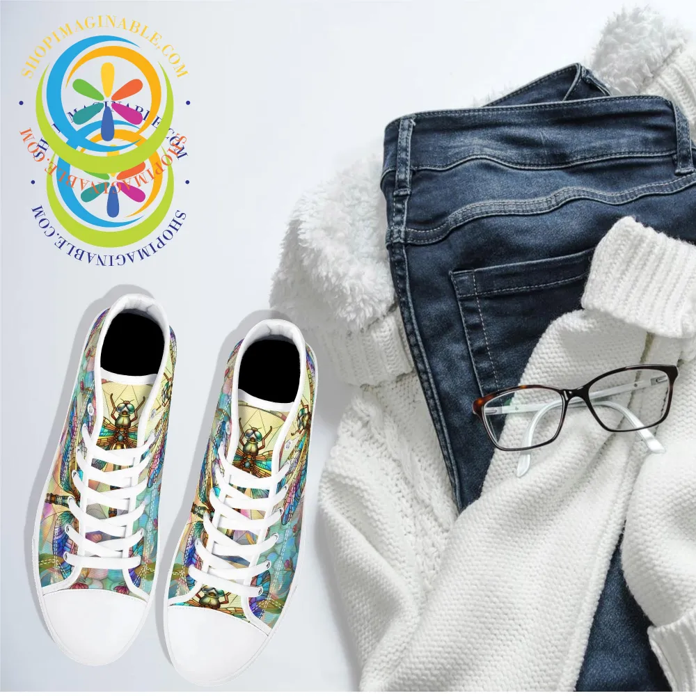 DragonFly Ladies High Top Canvas Shoes