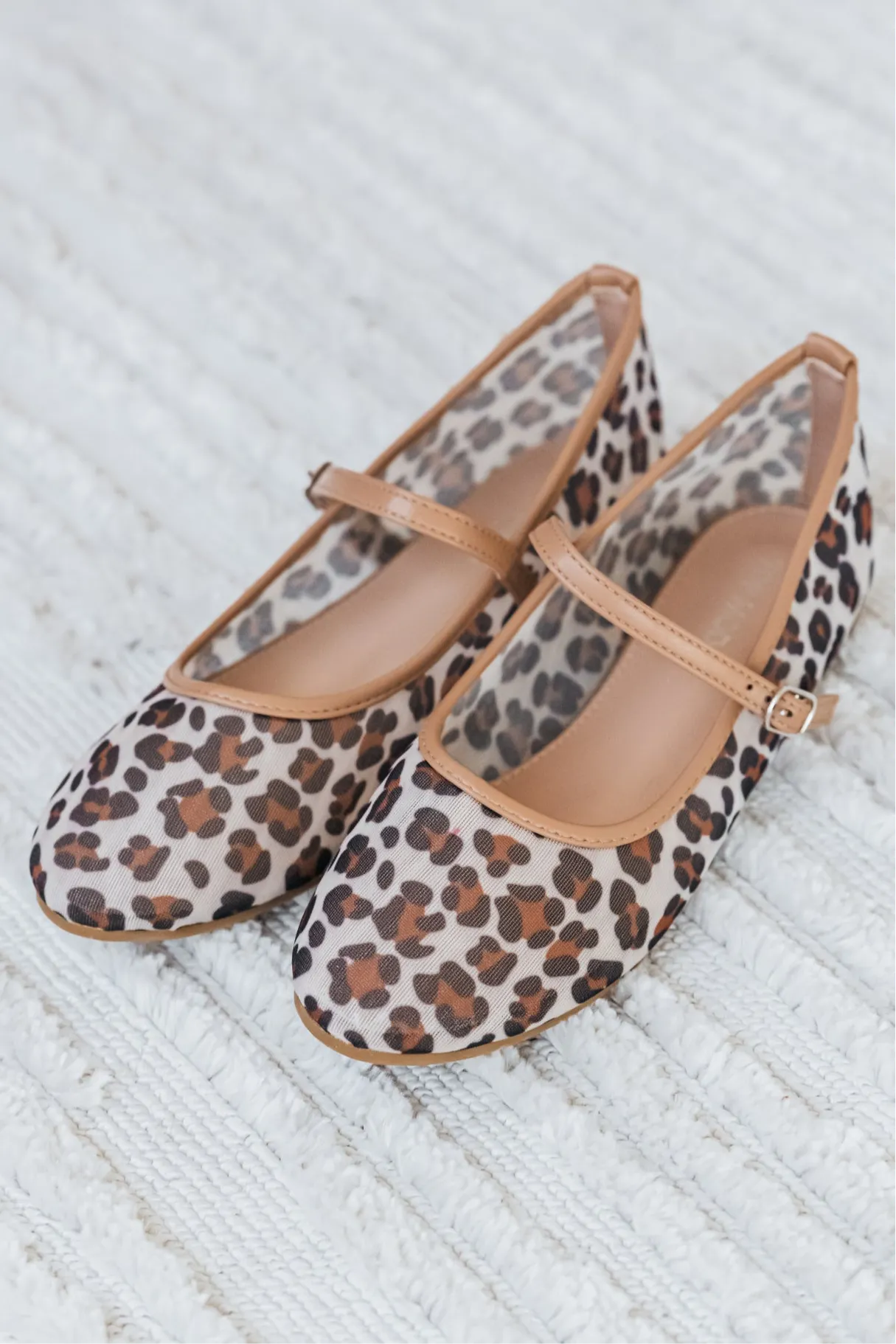 Effortless Mesh Ballet Flats - Leopard