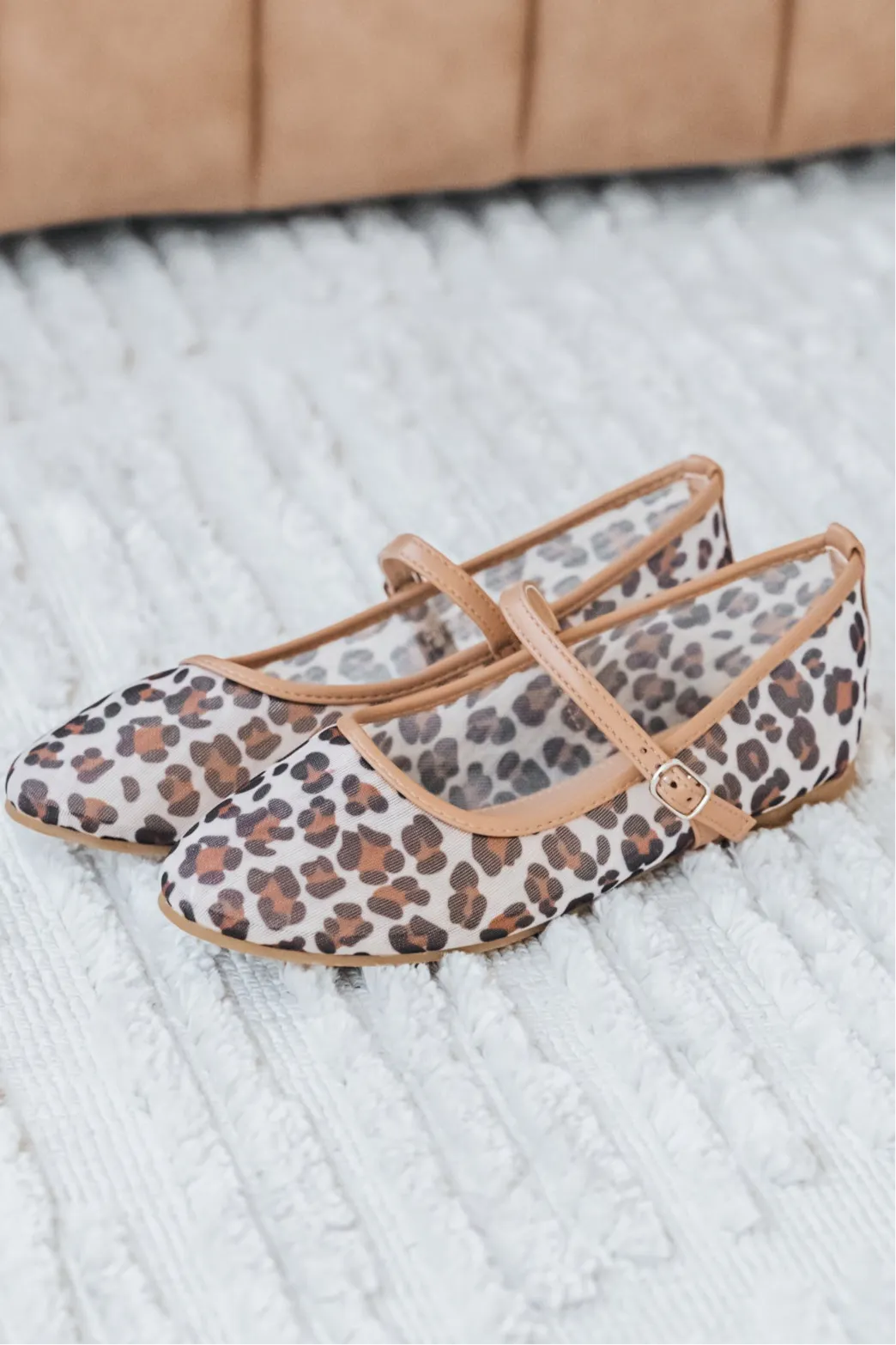 Effortless Mesh Ballet Flats - Leopard