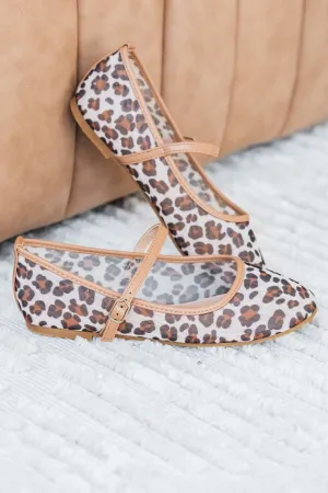 Effortless Mesh Ballet Flats - Leopard