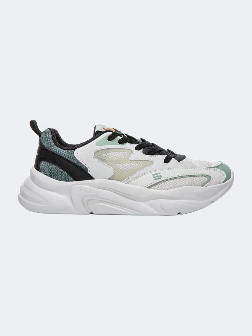 Erke Jogging Men Running Shoes Light Grey/Black