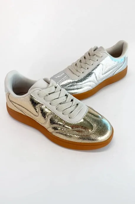 Gold Metallic Everyday Sneakers