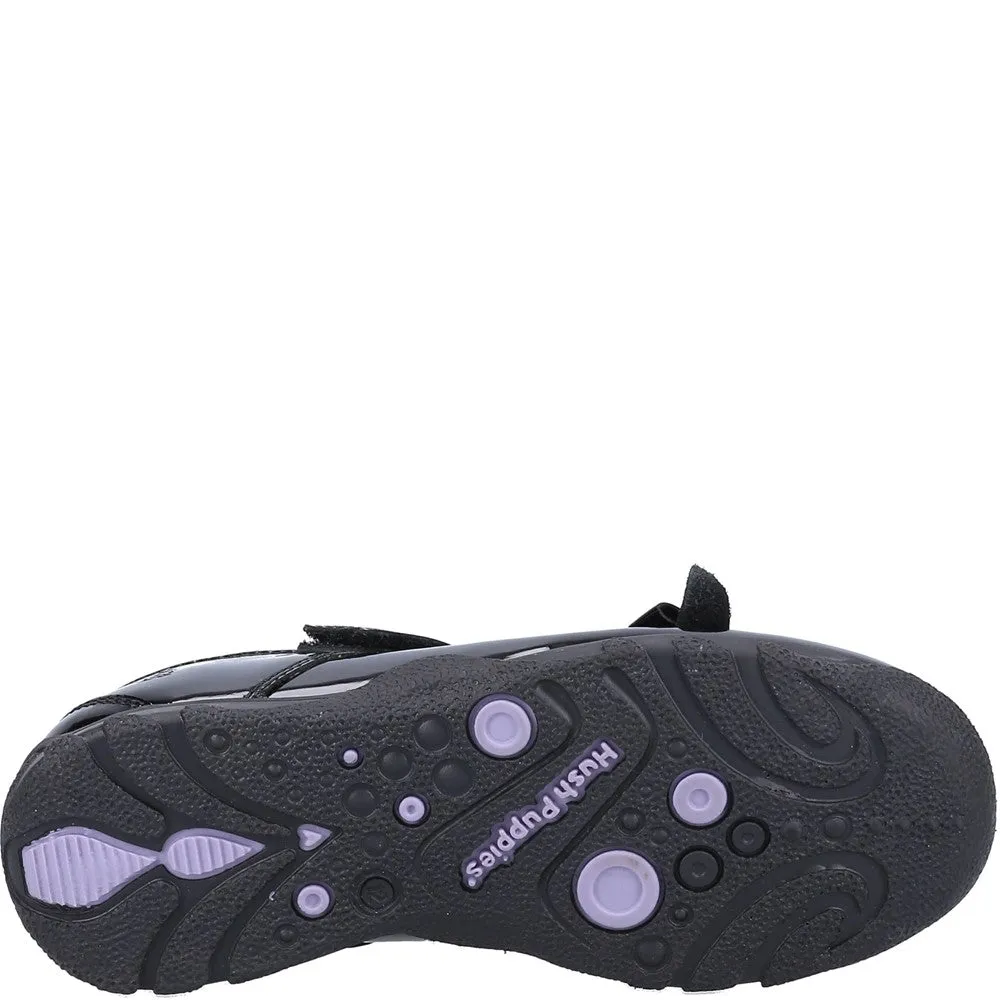 Hush Puppies Carrie Junior Patent School Shoes