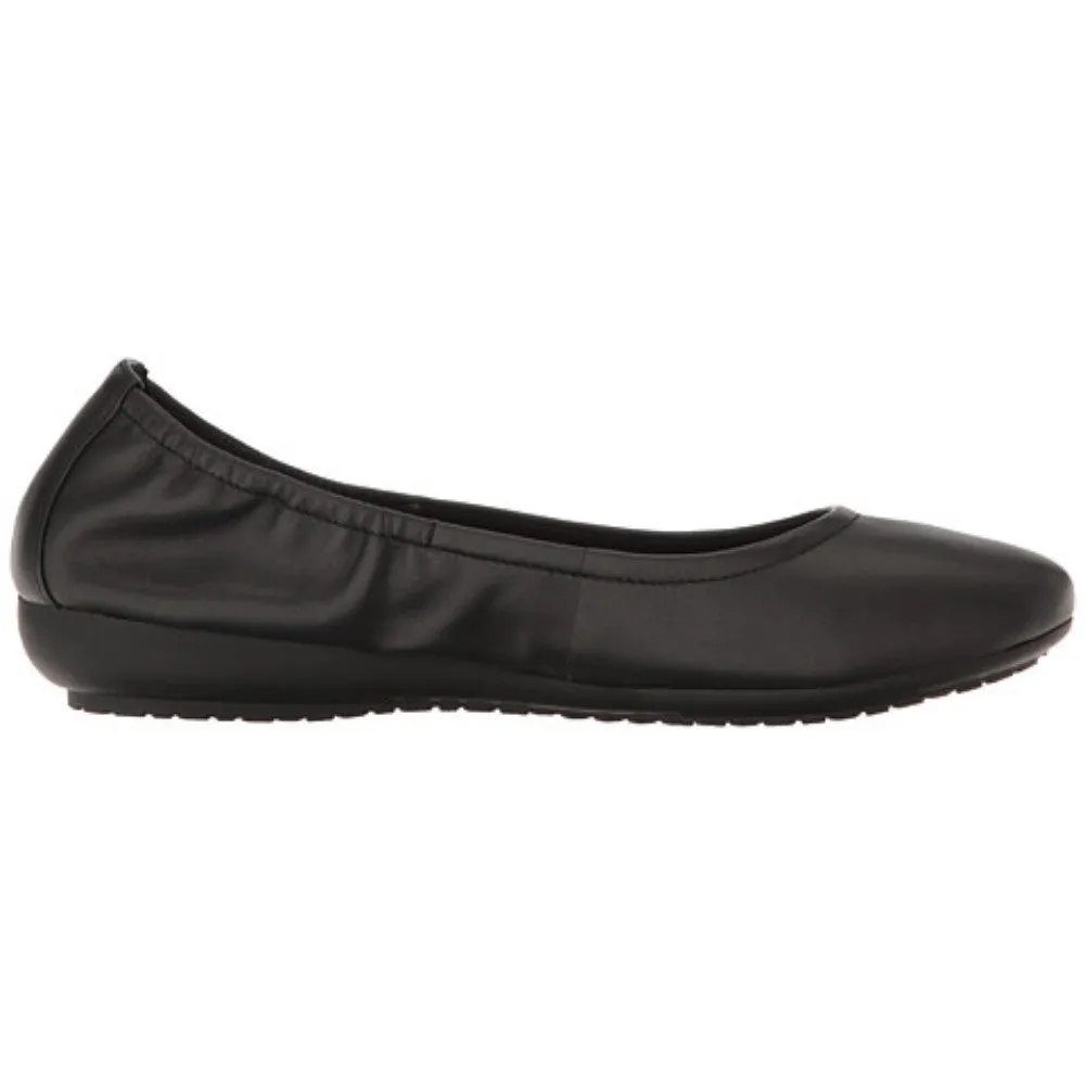Janell Black Me Too Leather Ballerina Flats
