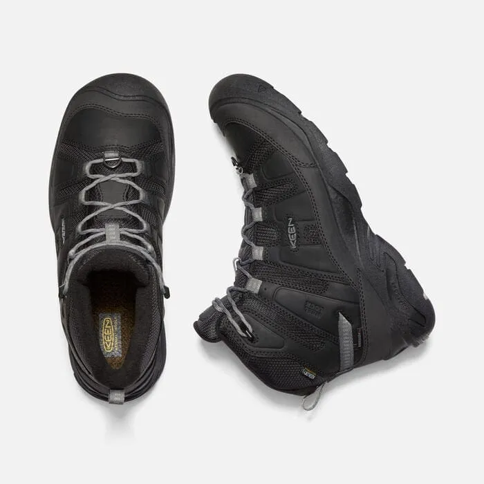Keen Men's Circadia Mid Polar Boots- Black/ Steel Grey