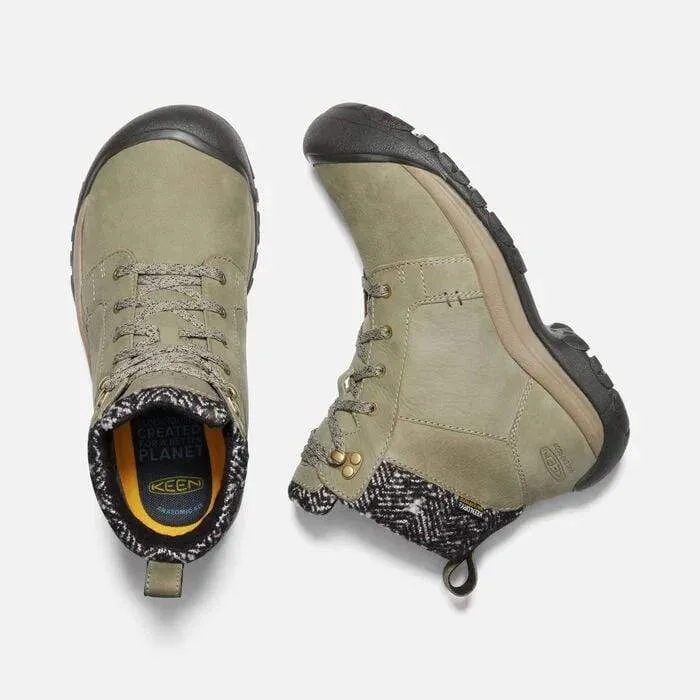 Keen Women's Kaci II Winter Mid Waterproof Boots- Pale Olive/ Brindle