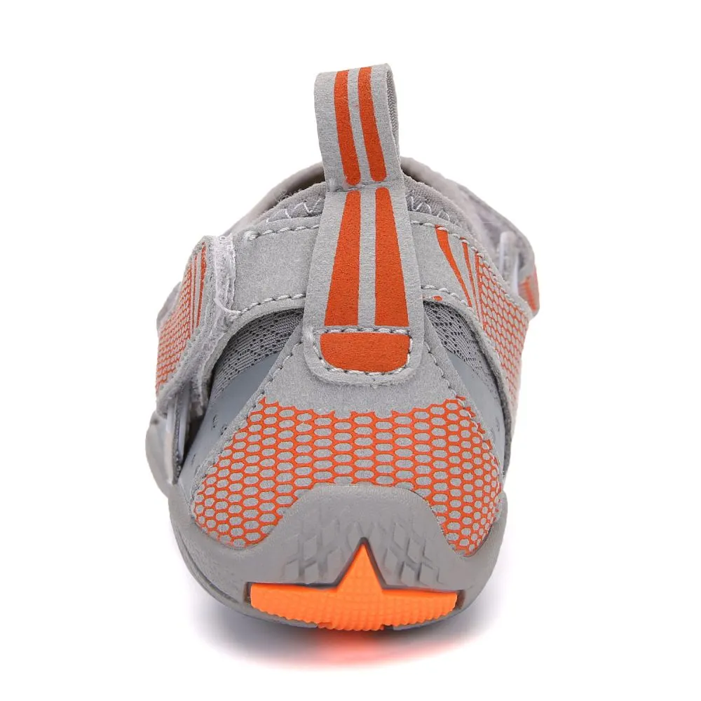 Kids' Water Shoes Barefoot Quick Dry Aqua Sports Boys Girls - Grey Size BigKid US2 = EU32
