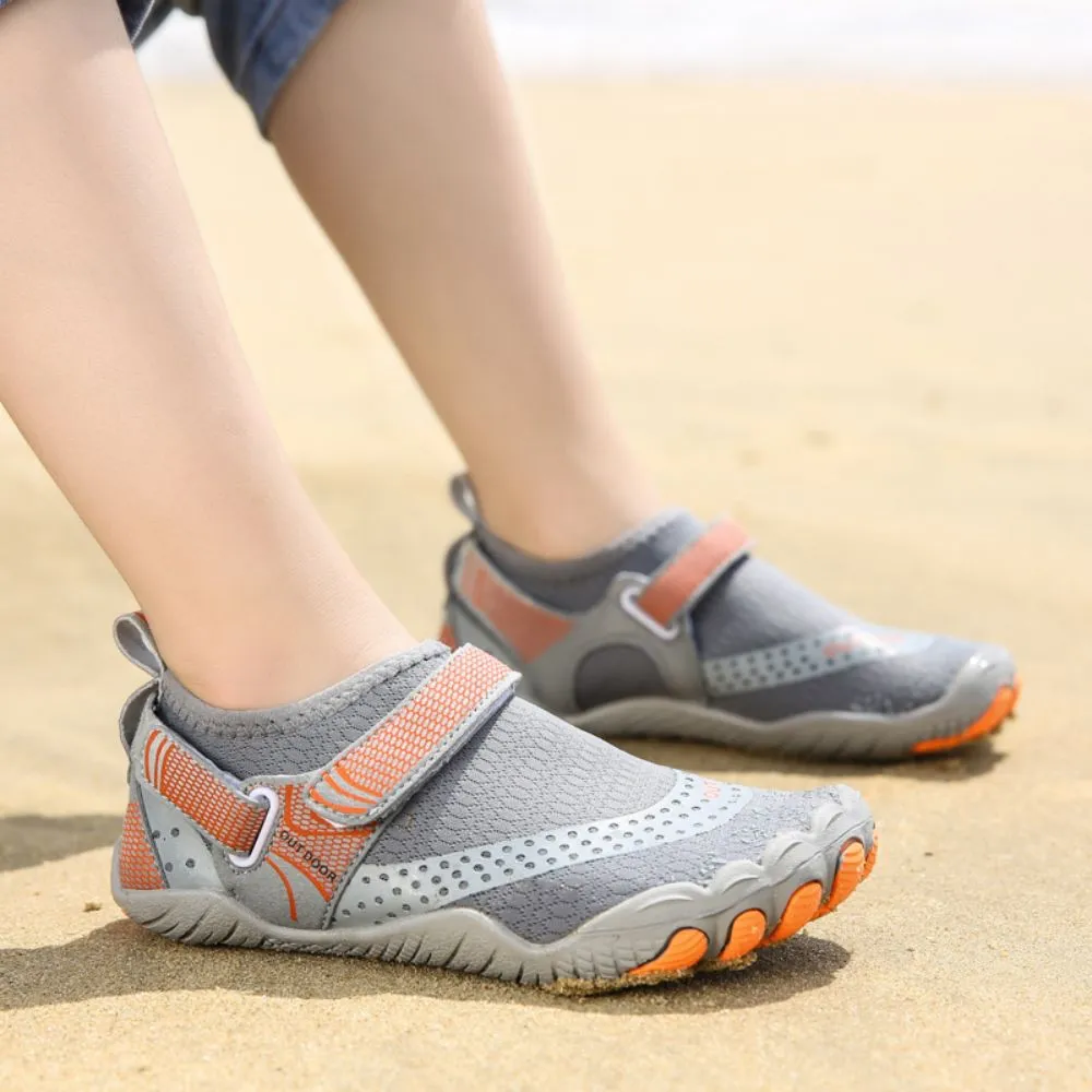 Kids' Water Shoes Barefoot Quick Dry Aqua Sports Boys Girls - Grey Size BigKid US2 = EU32