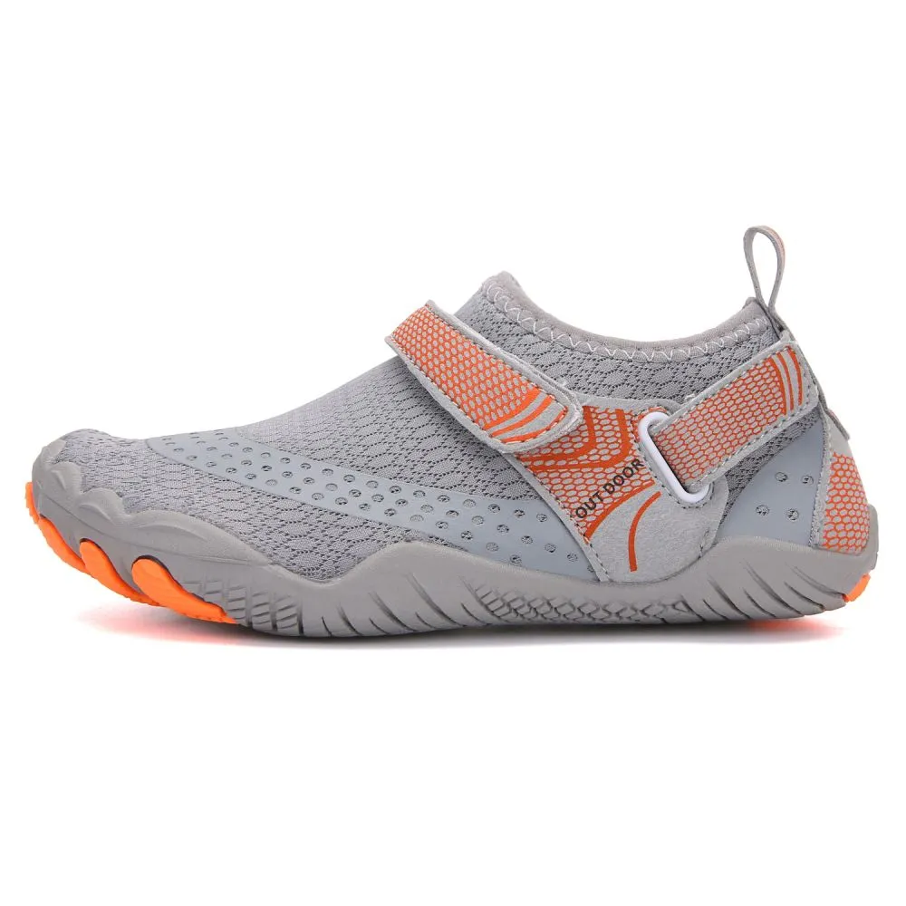 Kids' Water Shoes Barefoot Quick Dry Aqua Sports Boys Girls - Grey Size BigKid US2 = EU32