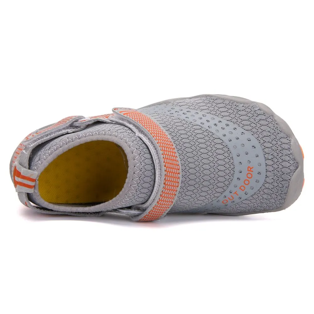 Kids' Water Shoes Barefoot Quick Dry Aqua Sports Boys Girls - Grey Size BigKid US2 = EU32