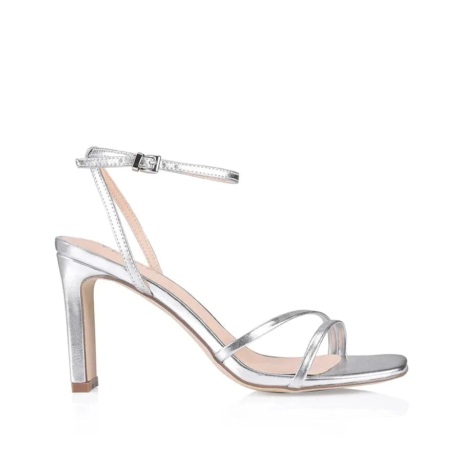 Kimmy Slim Silver Strappy Heel