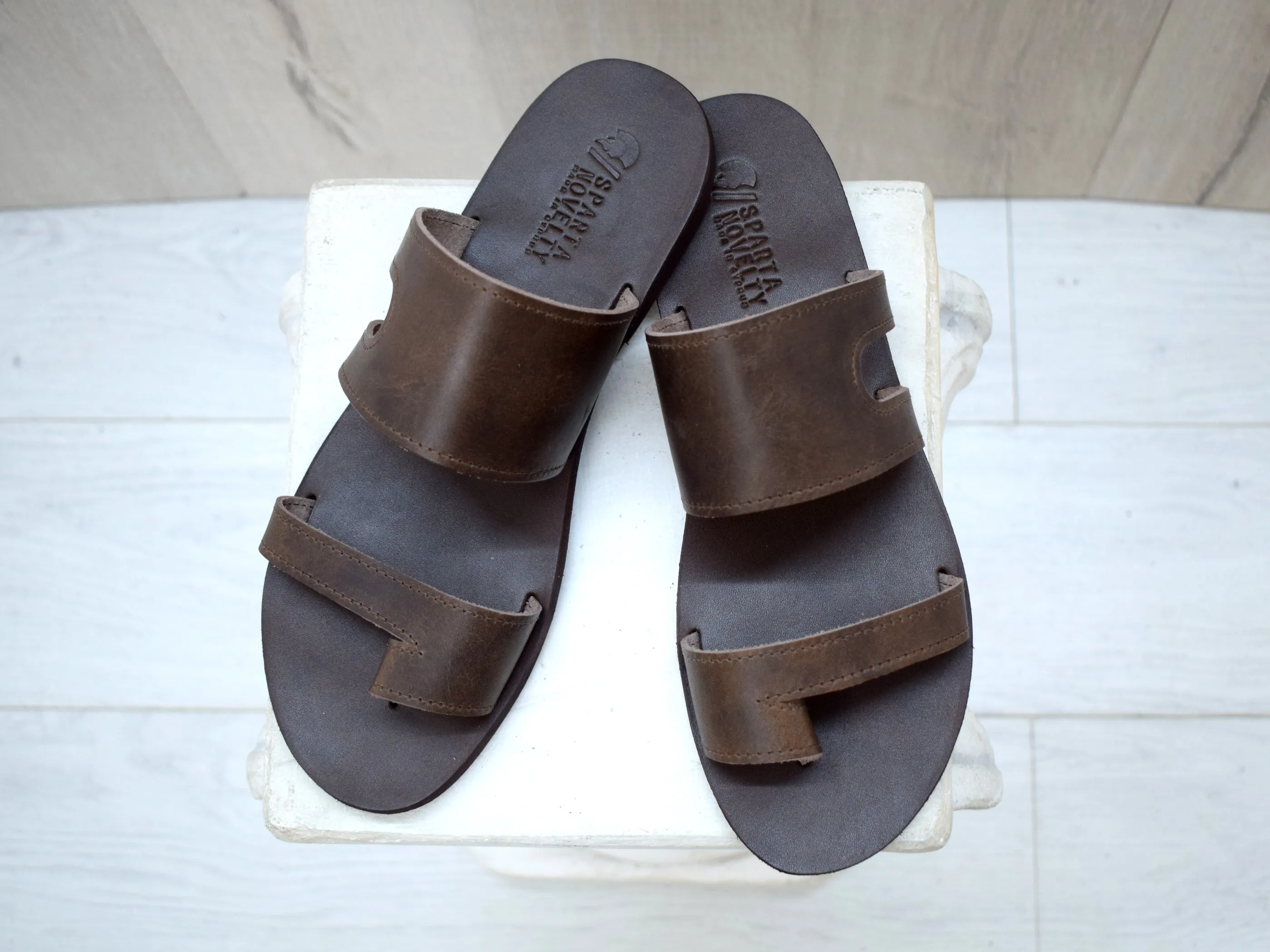Leather Slides Sandals for Men