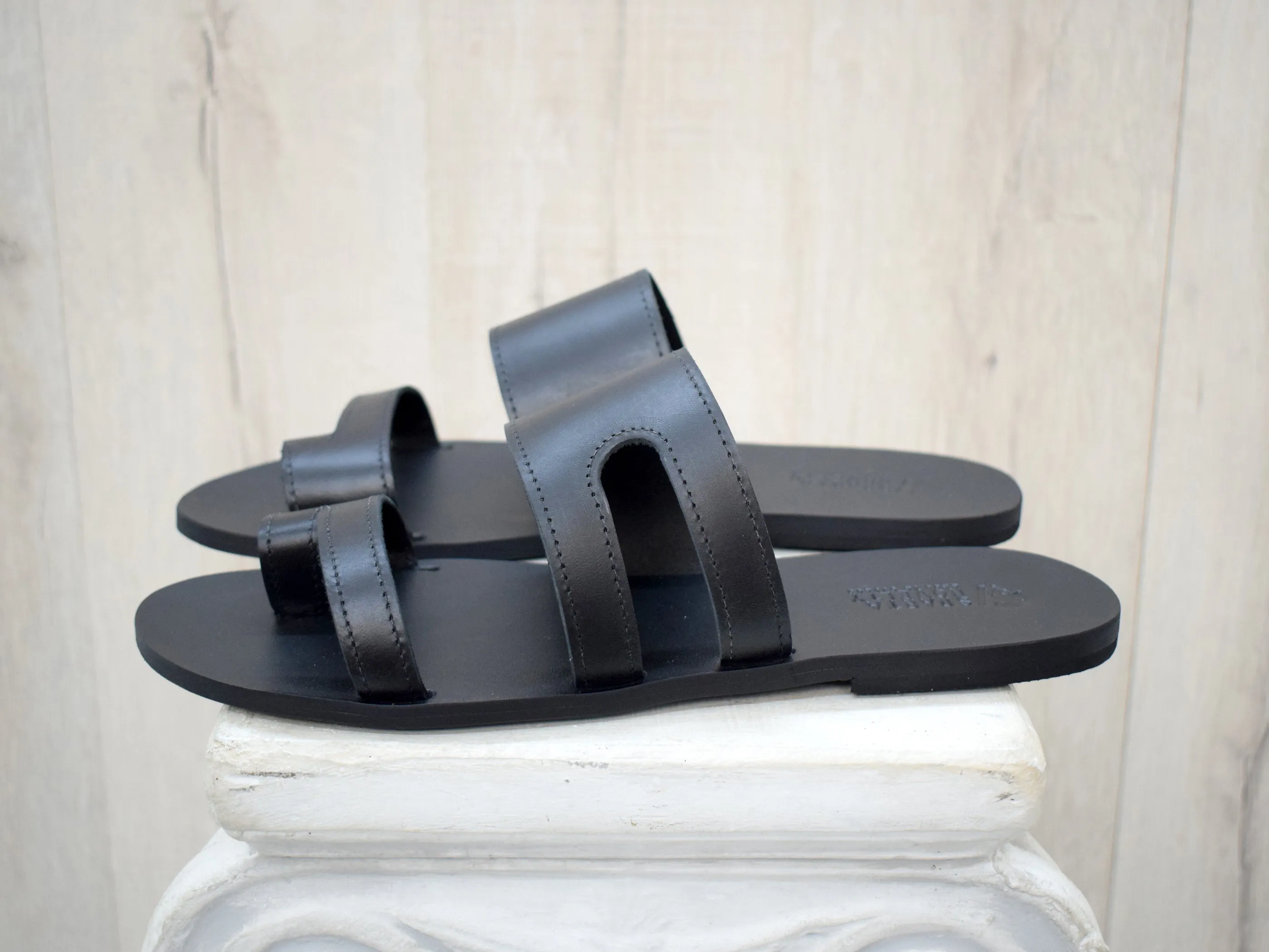 Leather Slides Sandals for Men