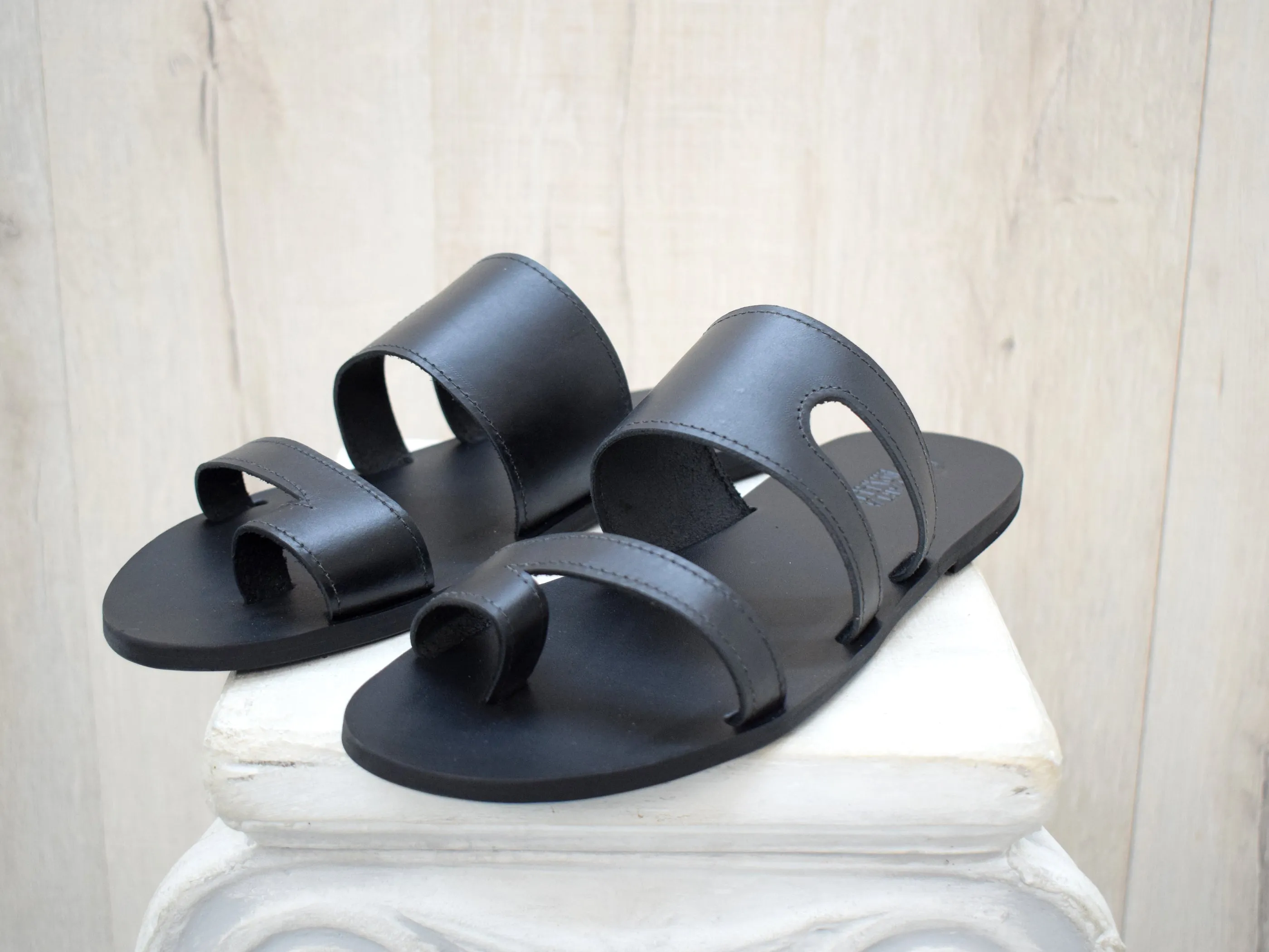 Leather Slides Sandals for Men