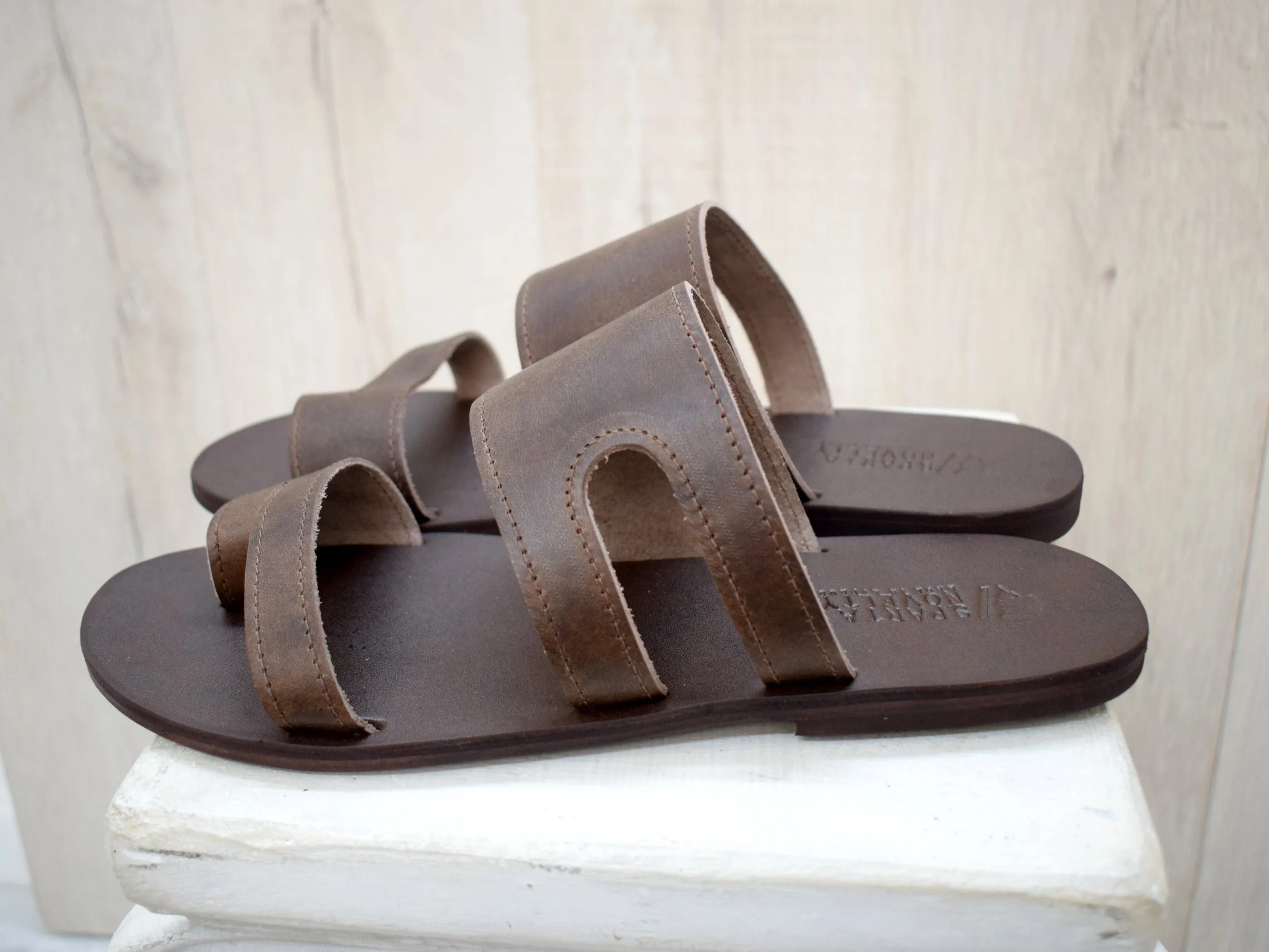 Leather Slides Sandals for Men