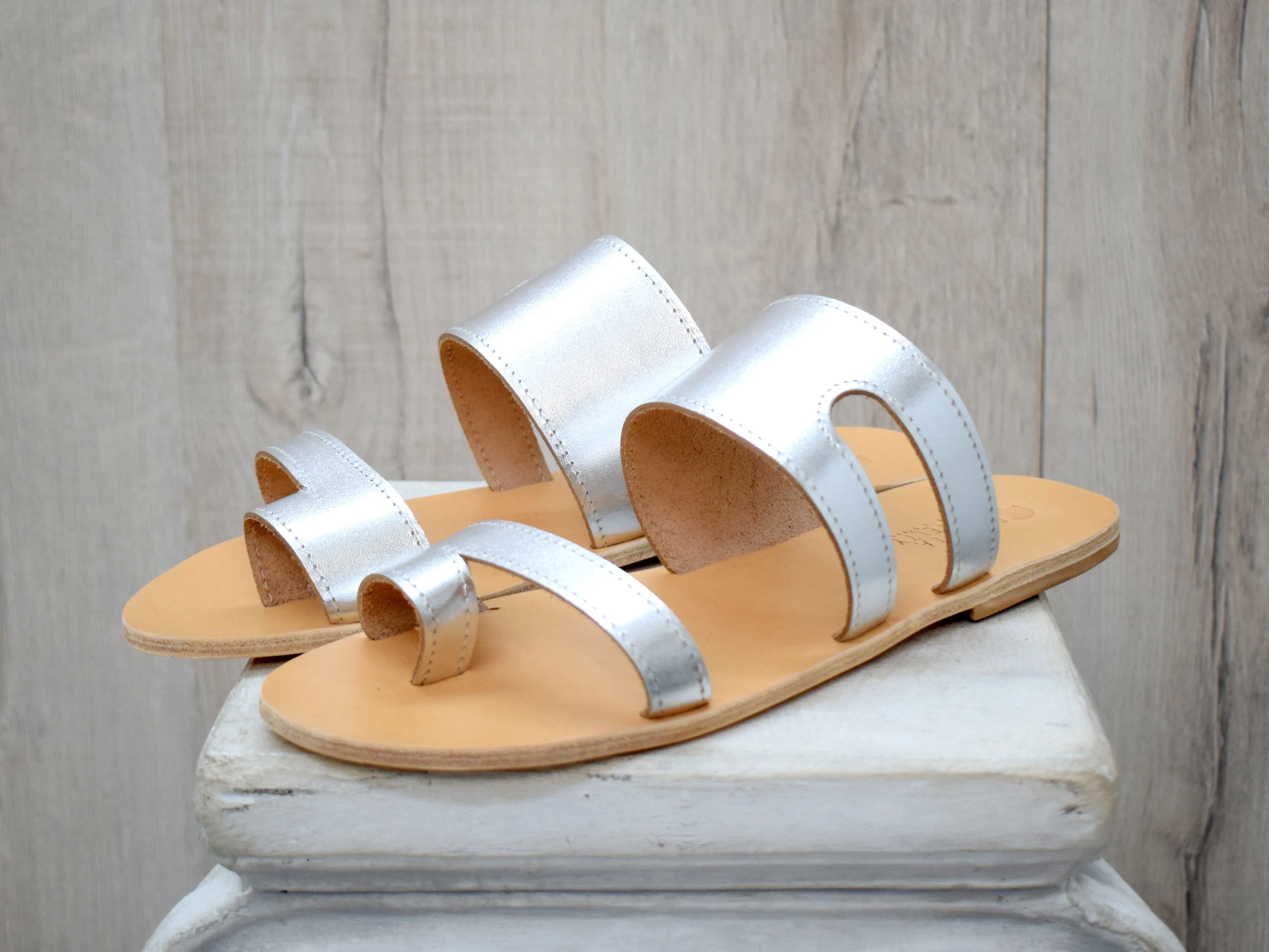 Leather Slides Sandals for Men