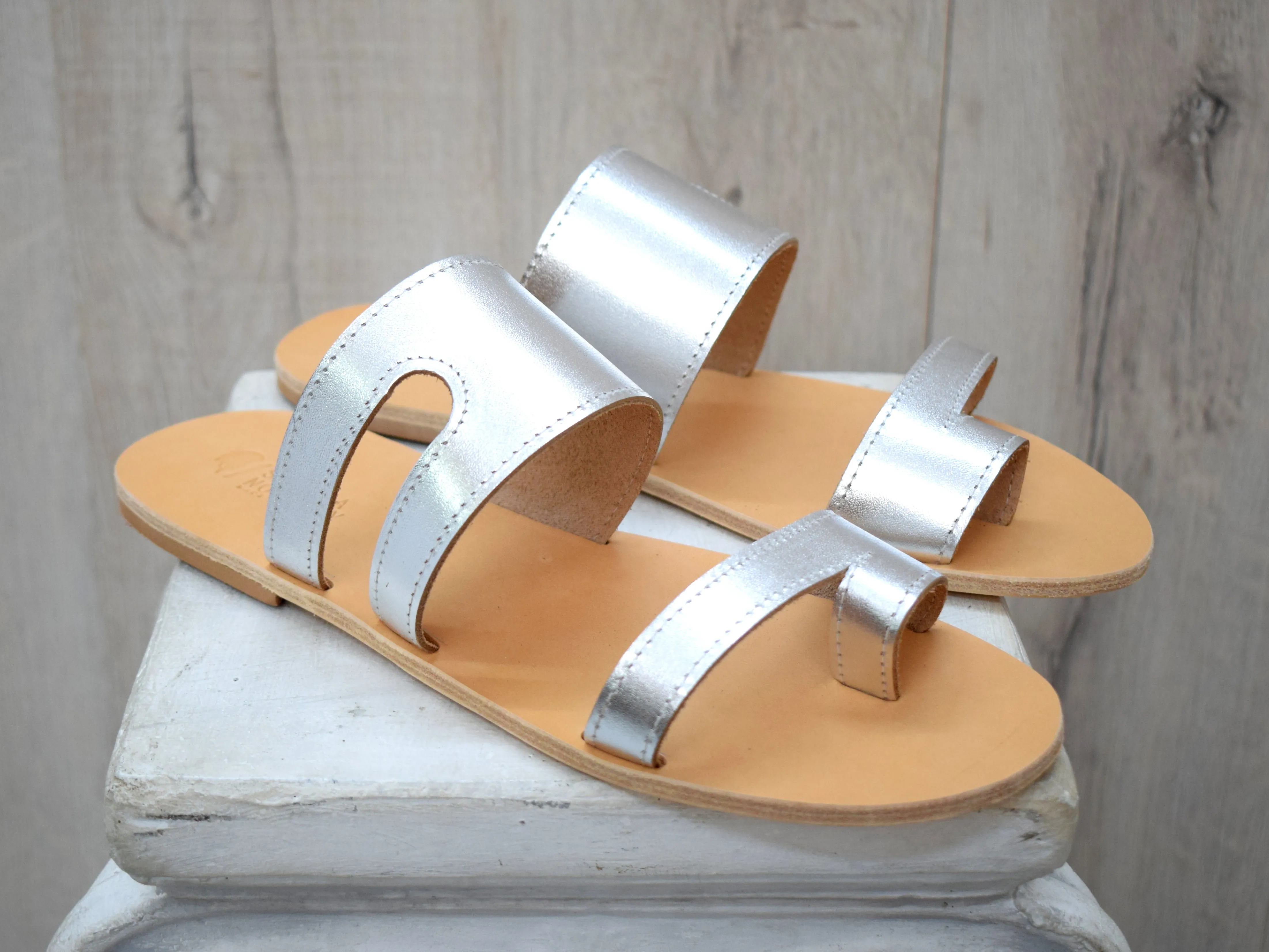 Leather Slides Sandals for Men