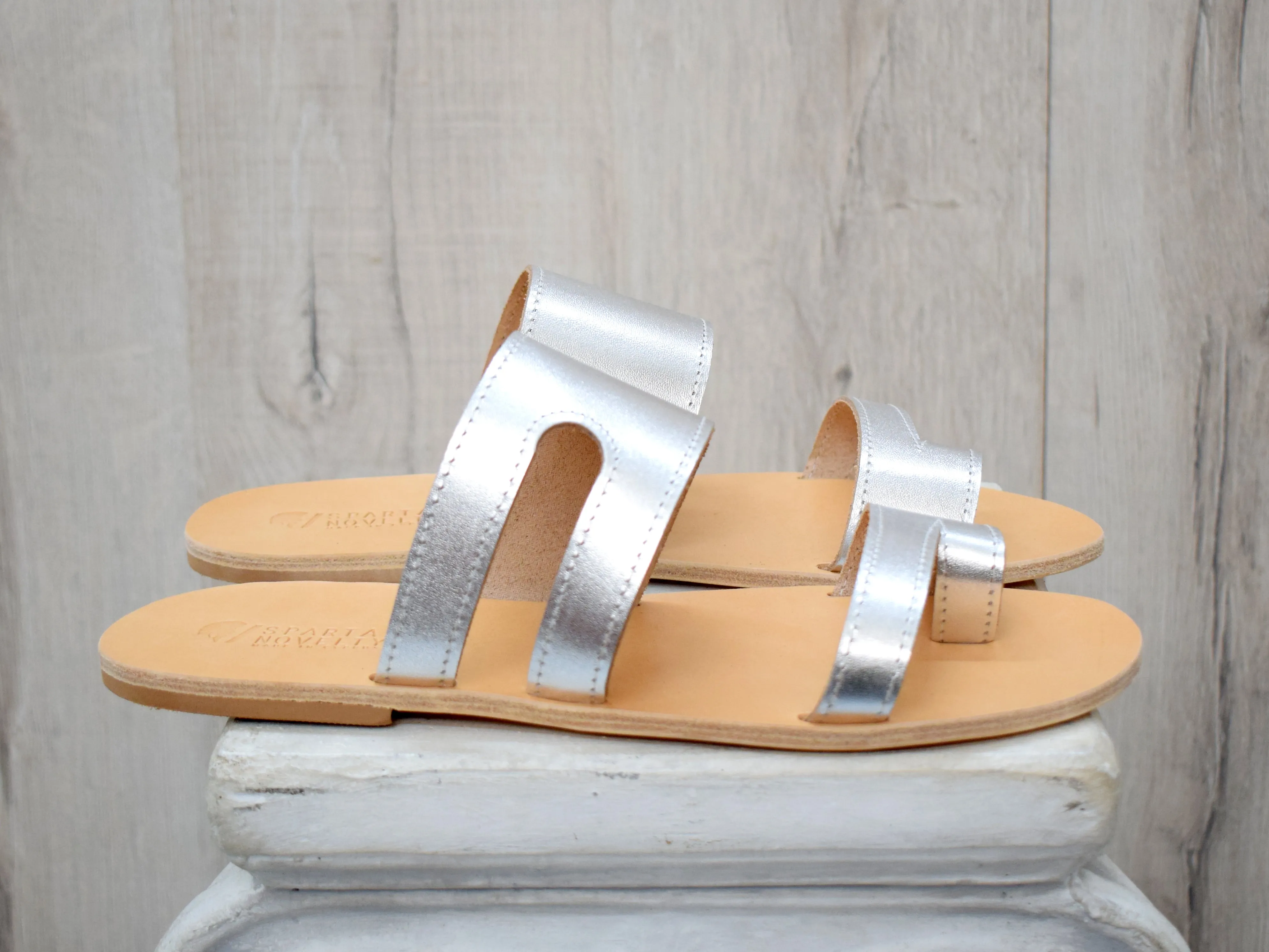 Leather Slides Sandals for Men