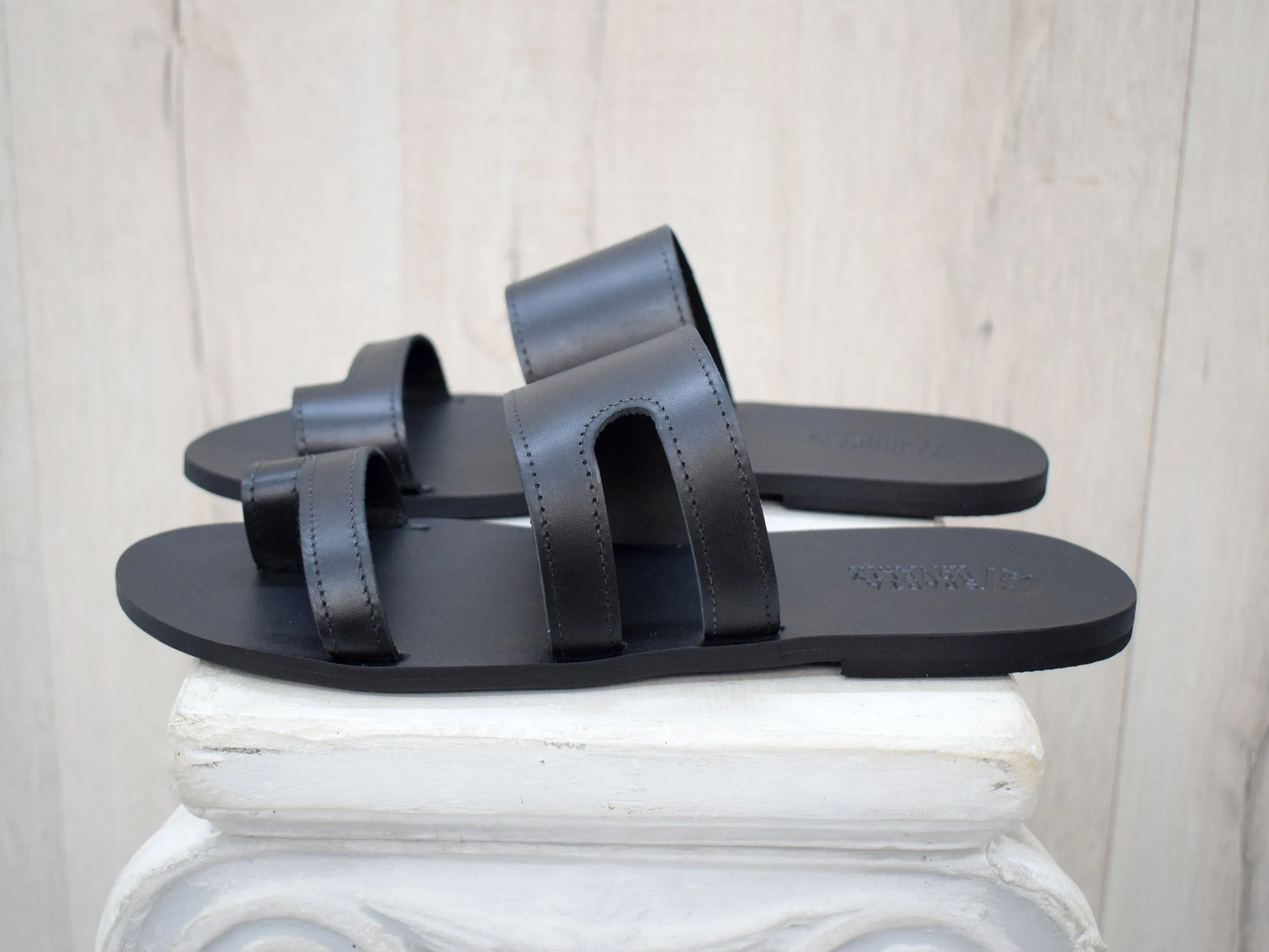 Leather Slides Sandals for Men