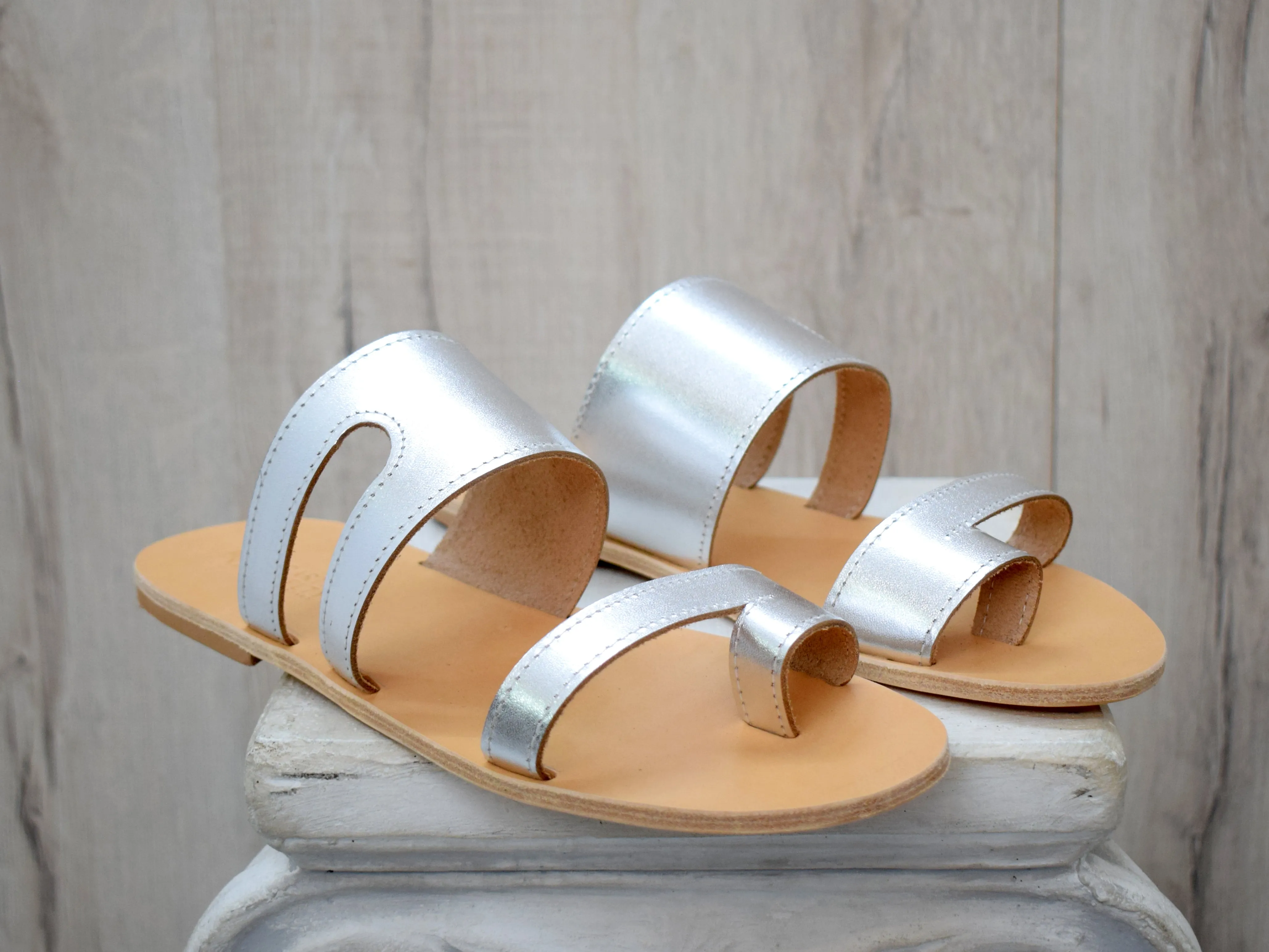 Leather Slides Sandals for Men