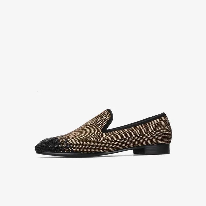 Loafer Black& Silver Crystal Rhinestones