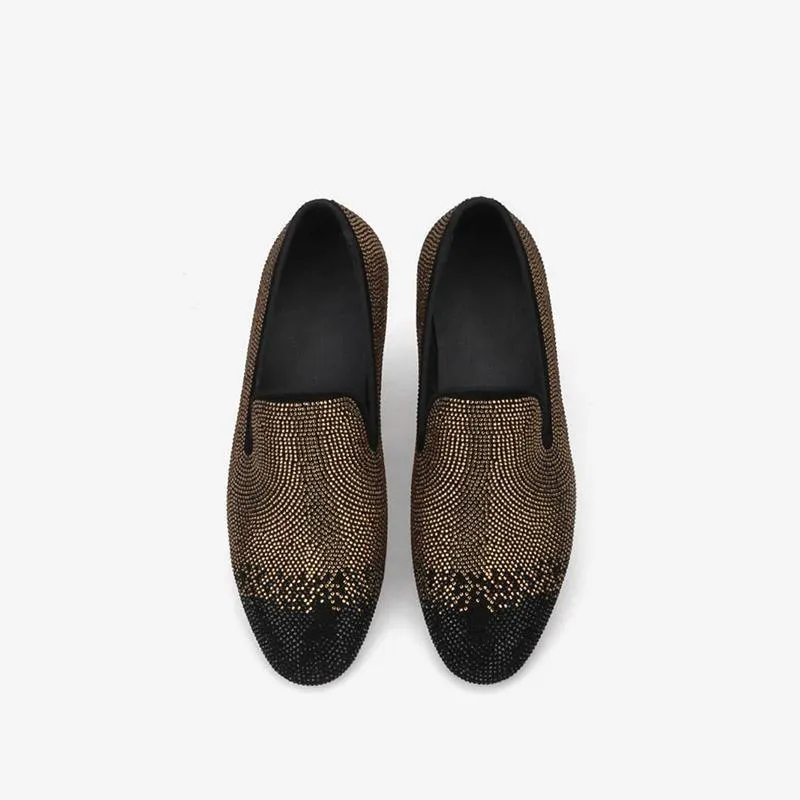 Loafer Black& Silver Crystal Rhinestones