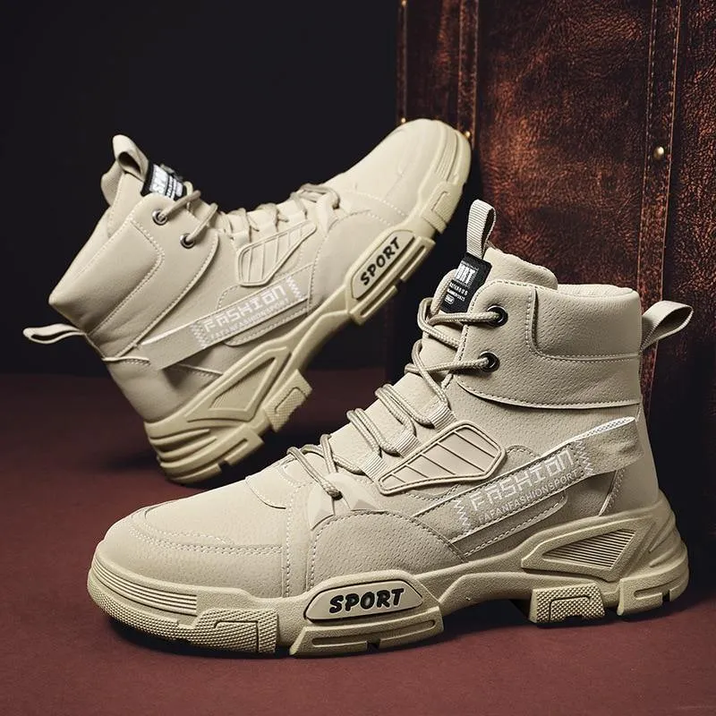 Men's Lace Up High Top Cool Outdoor Boots