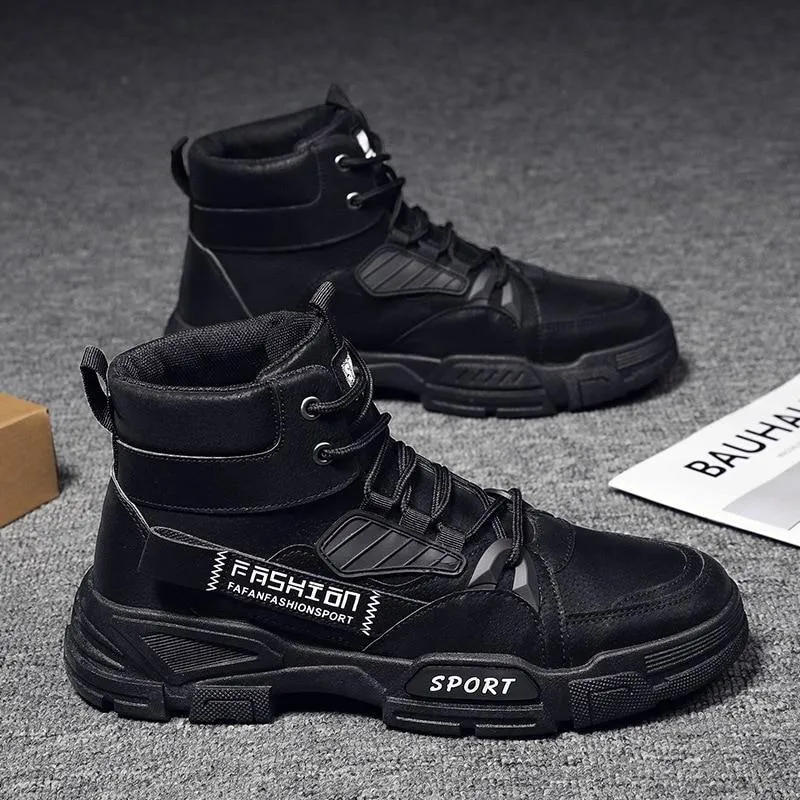 Men's Lace Up High Top Cool Outdoor Boots