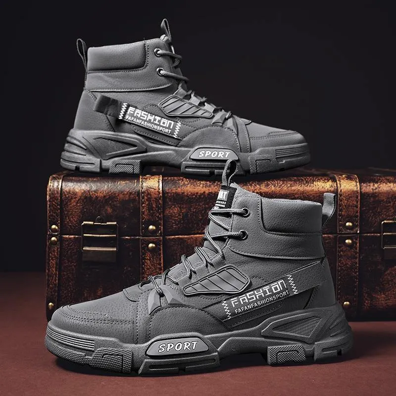 Men's Lace Up High Top Cool Outdoor Boots