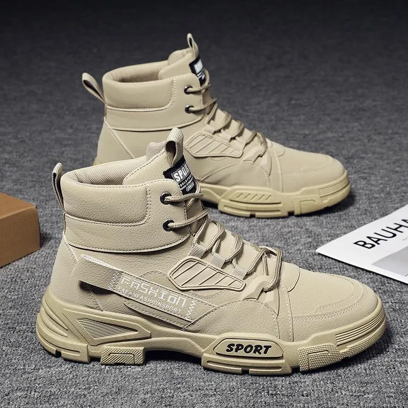 Men's Lace Up High Top Cool Outdoor Boots