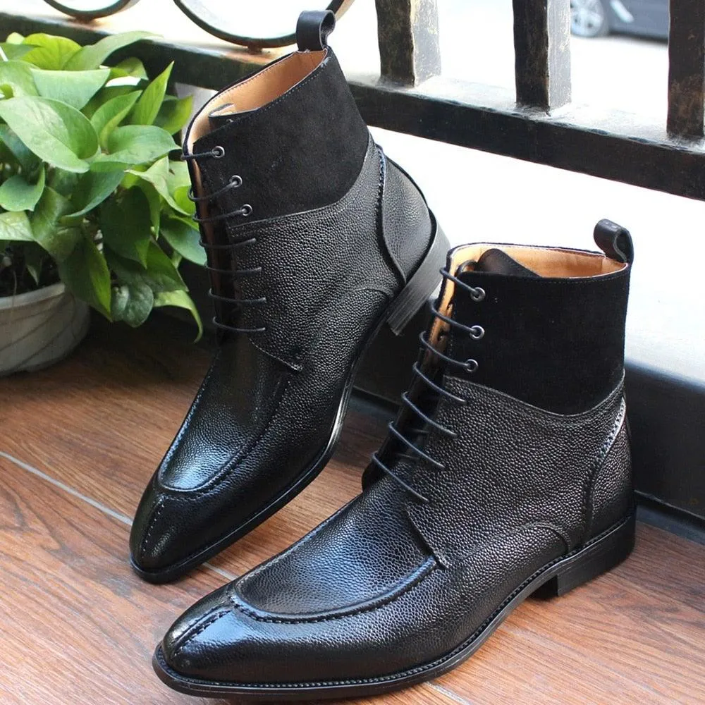 Men's Luxury High Top Genuine Leather Western Boot