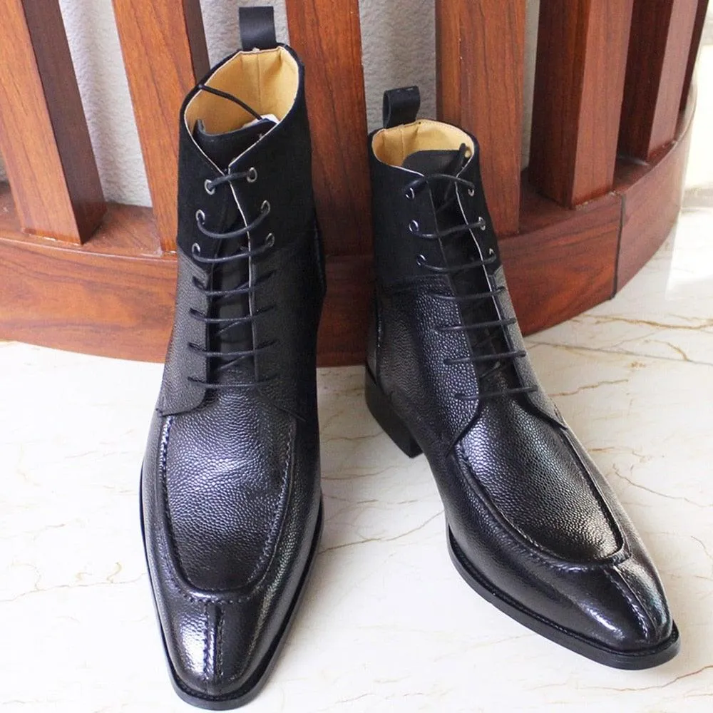 Men's Luxury High Top Genuine Leather Western Boot