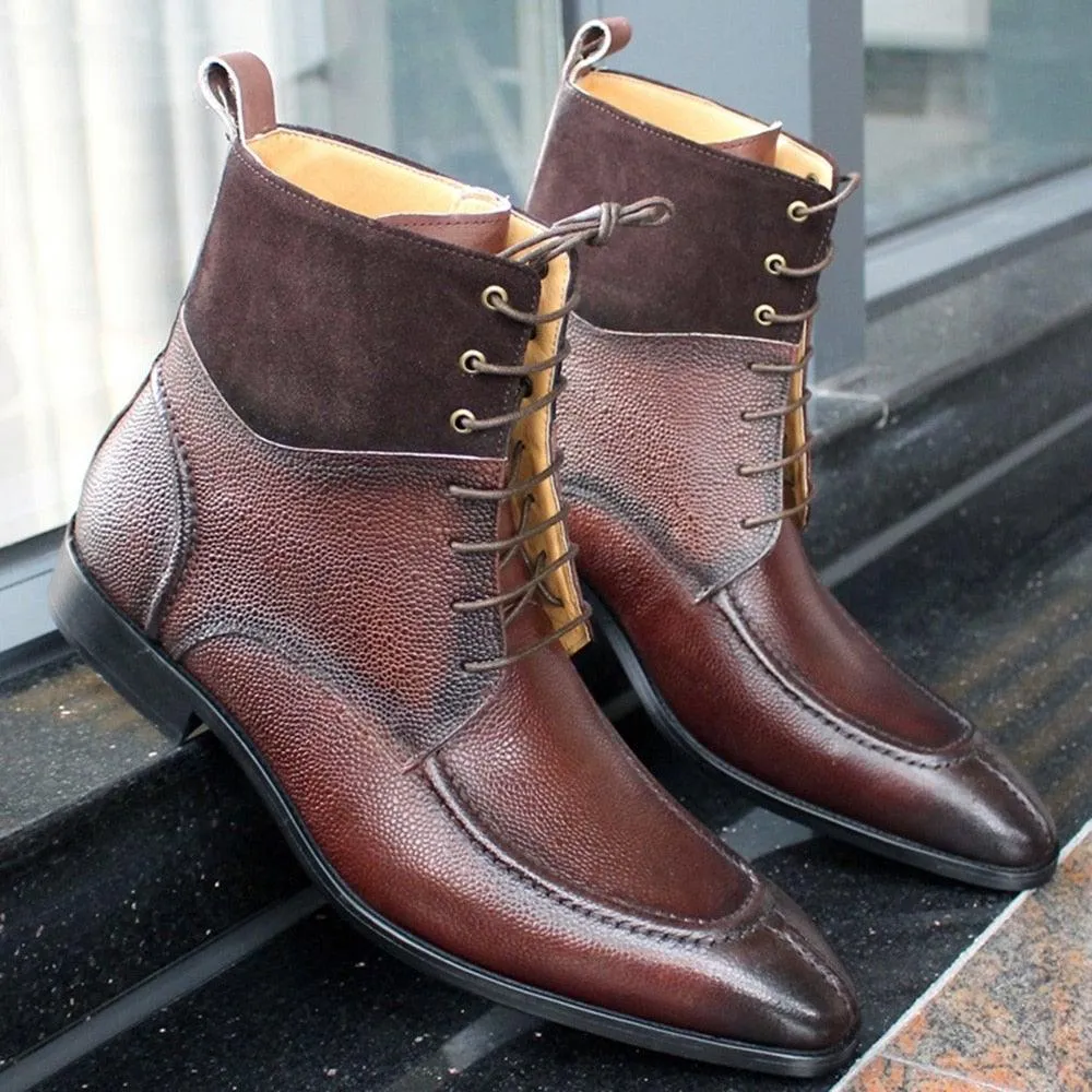 Men's Luxury High Top Genuine Leather Western Boot