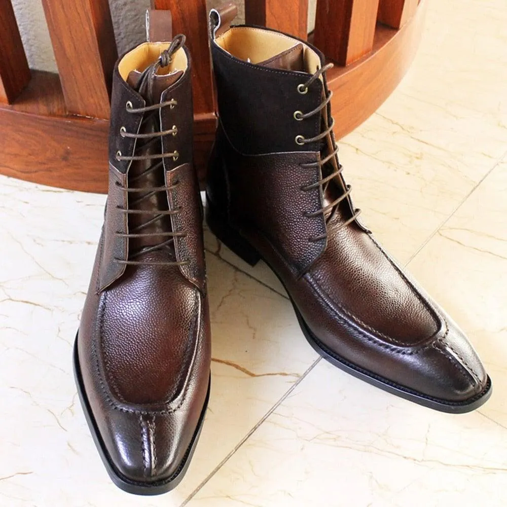 Men's Luxury High Top Genuine Leather Western Boot
